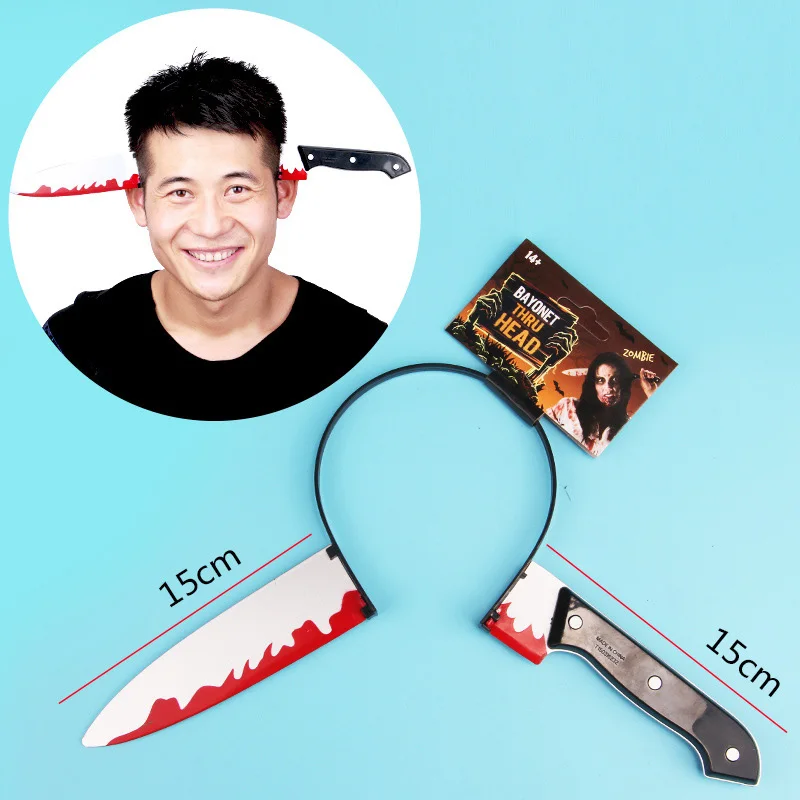Страшно смешные игрушки Хэллоуин вечерние выполнять реквизит Hairhoop топор видели