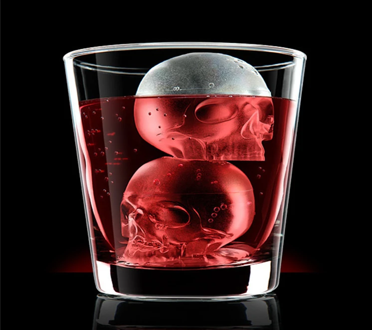 3D череп ледяной куб лоток Силиконовая форма креативный Ледогенератор Пудинг