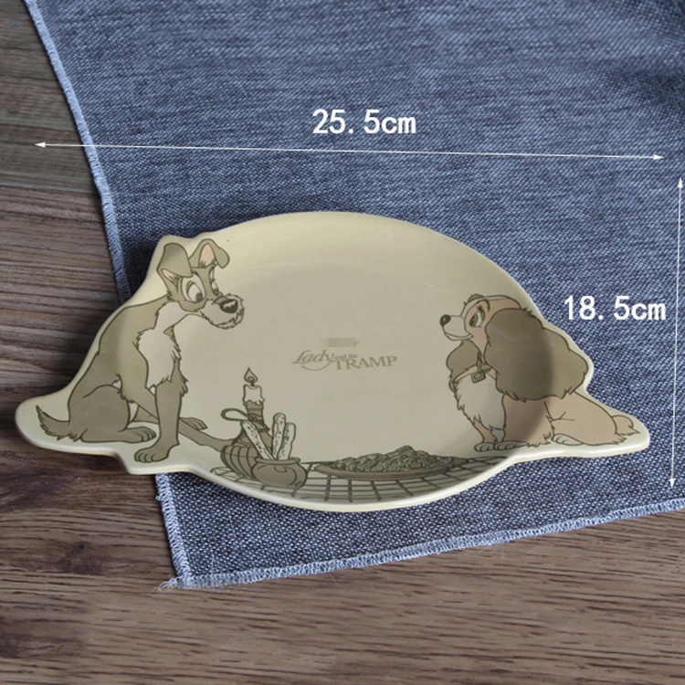 Original Big Lady And The Tramp Pastry Fruit Porcelain Tray Steak Dinner Ceramic Tableware Bone China Cake Dishes Plates |