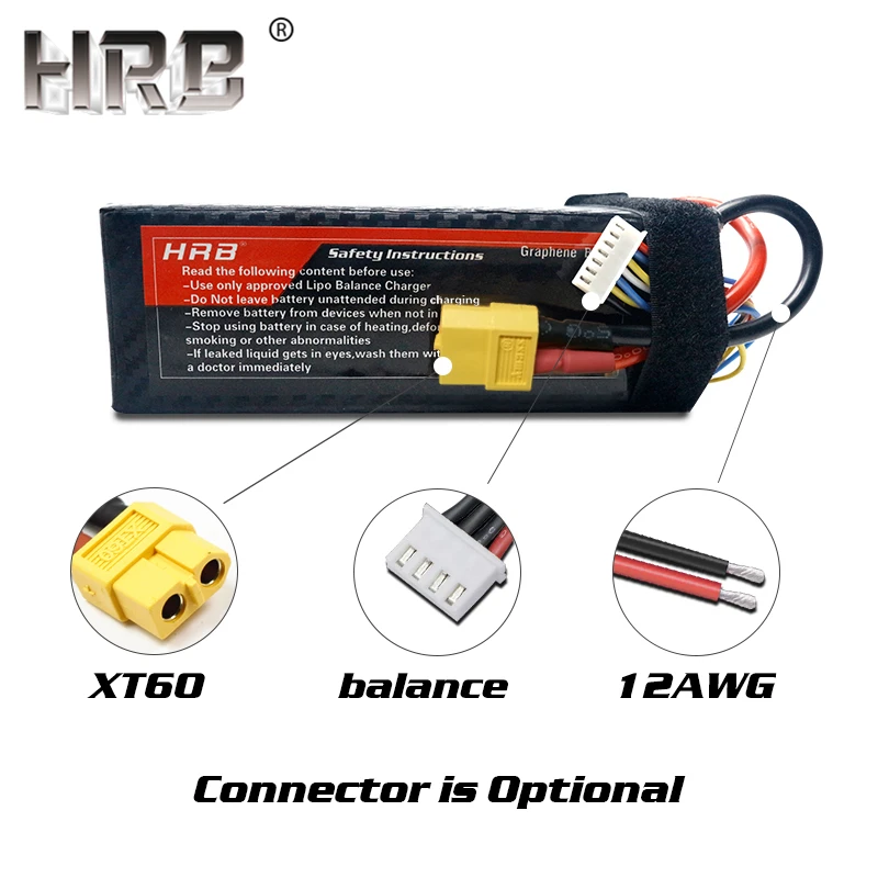 HRB Графен 2S 7,4 V 3000mah Lipo батарея 3S 11,1 V 4S 14,8 V 5S 18,5 V 6S 22,2 V 100C XT90 XT60 Deans T EC5 Запчасти для радиоуправляемых автомобилей и самолетов