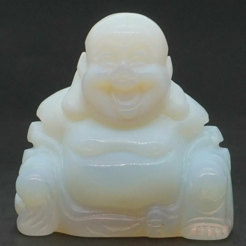 Статуя Будды Maitreya драгоценный камень опалитовый резной искусственный фэн шуй