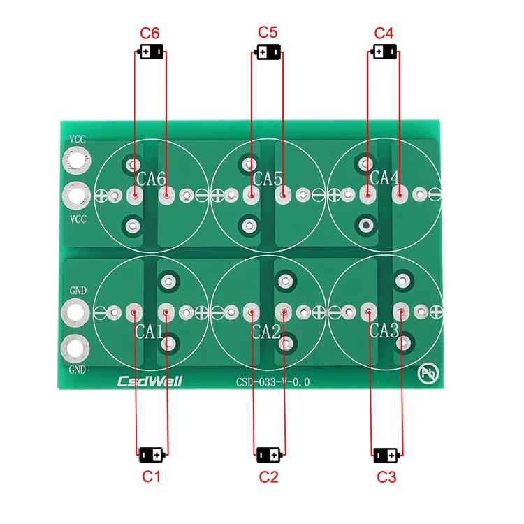 NEW 1PC Super capacitor pressure plate 3.8V 50F 100F 220F 360F 400F 500F six string protection board |