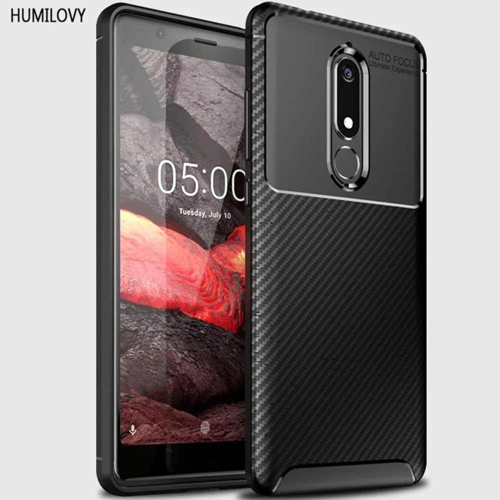 Для Nokia 5 1 чехол для 2018 Мягкий Силиконовый противоударный матовый TA-1061 TA-1075 Capa |