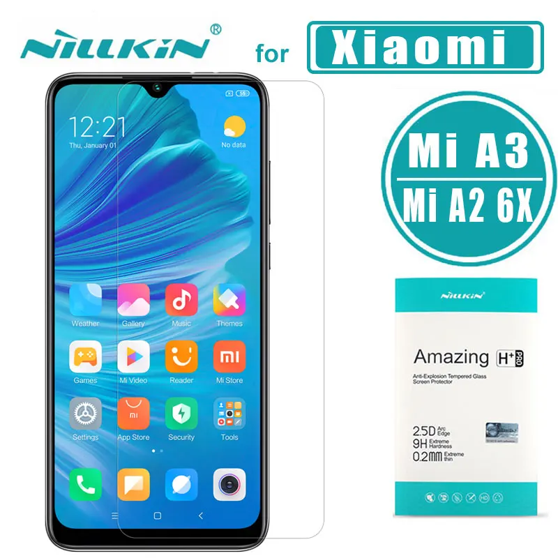 Стекло Nillkin для Xiaomi Mi A3 A2 закаленное стекло MiA2 MiA3 защита экрана H + Pro 6X Mi6X