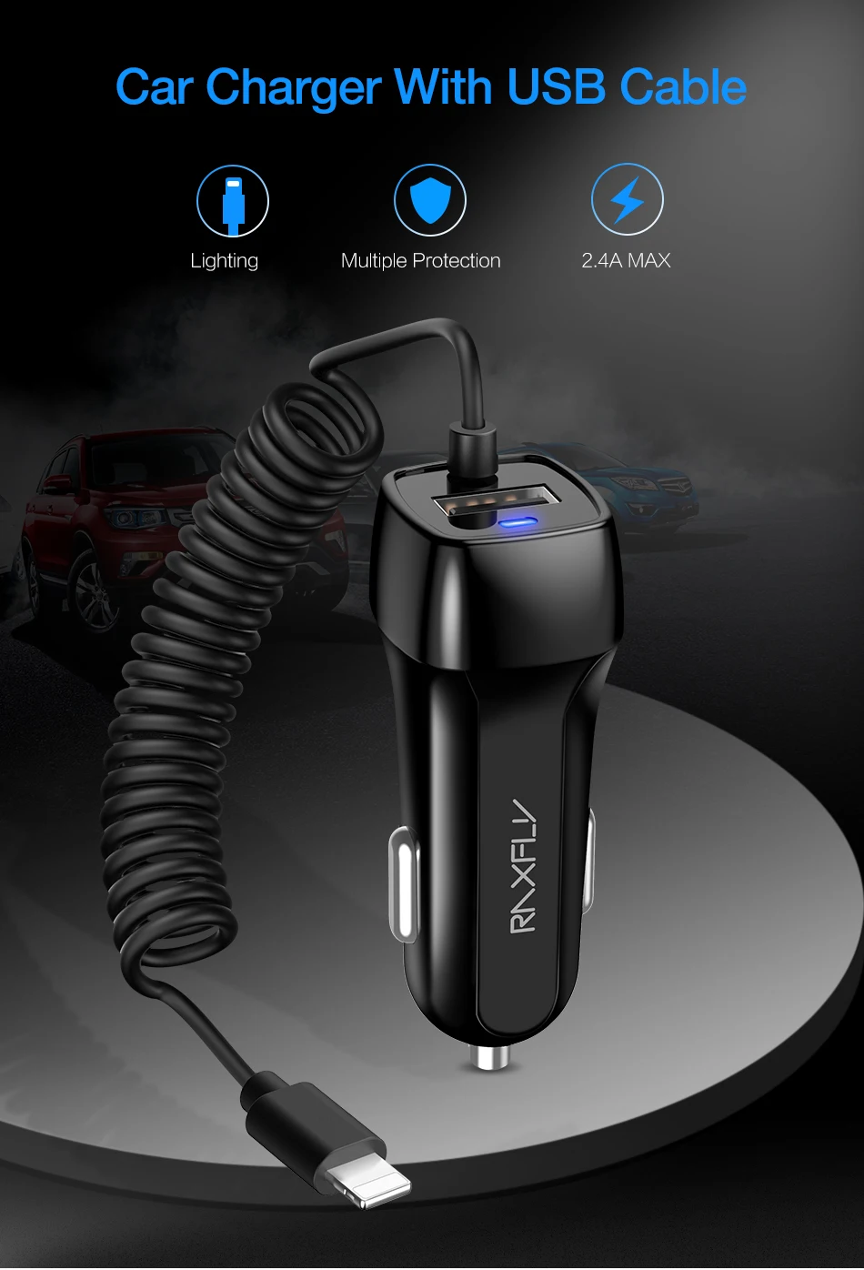 RAXFLY Тип C зарядных порта USB для автомобиля Зарядное устройство для huawei P30 Lite P30 Pro P30 автомобильное зарядное устройство USB для телефона Redmi Note 7 для телефона автозарядка для самсунг а30 зарядка в авто
