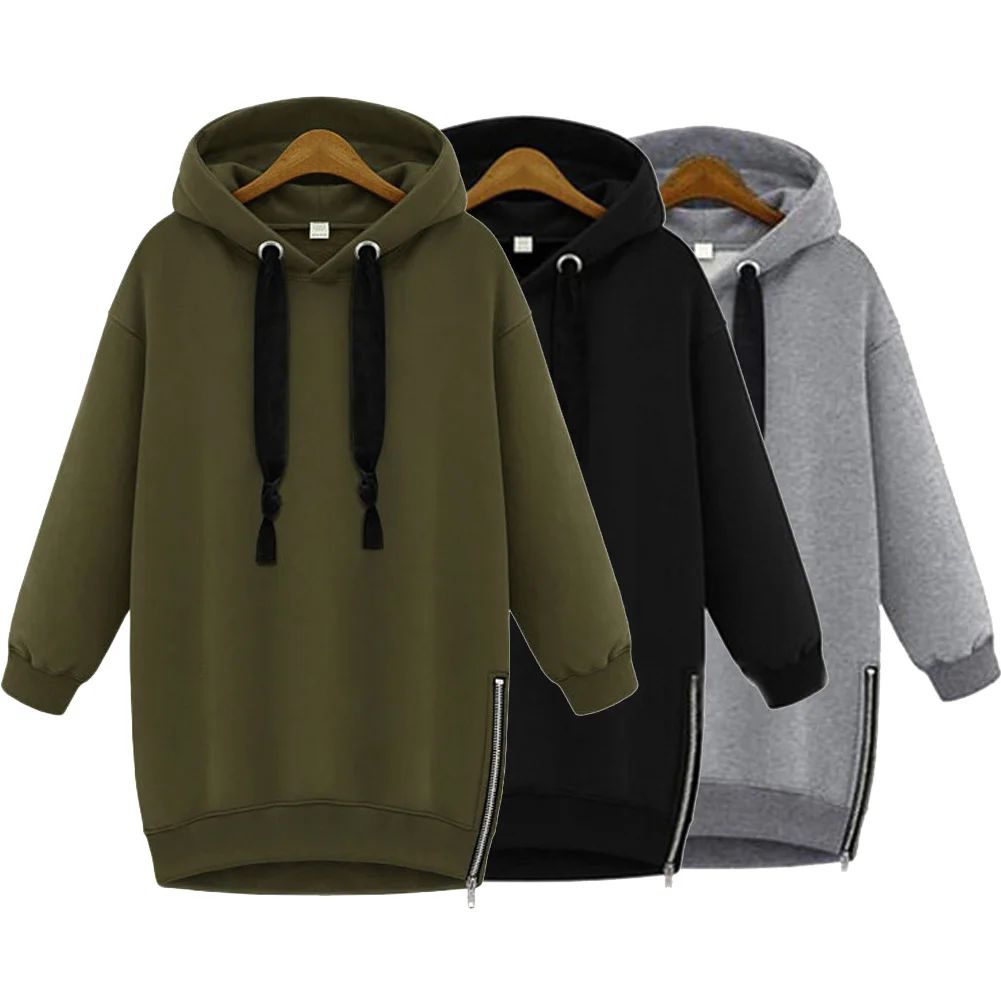 Women Outwear Long Sleeve Fabala Hoodies Loose Sports Hooded Pullover Sweatshirt Casual |