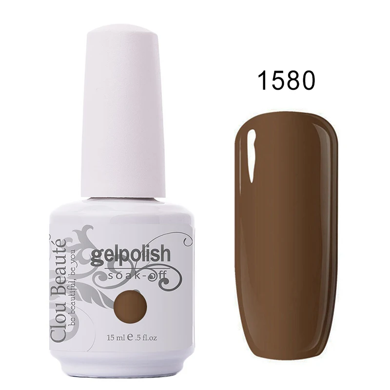 1580 Clou Beaute УФ-гель для ногтей чистый цвет Лак Профессиональный лак для ногтей гель Лаванда розовый телесный гель лак 1579 - Цвет: 1580