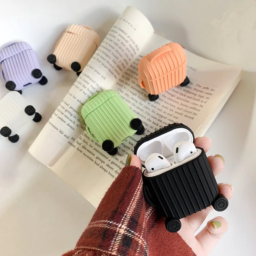 Чехол для наушников с Bluetooth для Airpods 2 1, аксессуары, защитный чехол, сумка, анти-потеря, ремешок, милый, сделай сам, силиконовый багажник, яркие цвета
