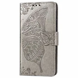 Butterfly Gray Чехол-кошелек для Xiaomi mi 9 SE 8 Lite, модный кожаный чехол-книжка для Xiao mi, Red mi, Note, 7, Pro, 5,6, 6A, Plus, чехол - Цвет: Butterfly Gray