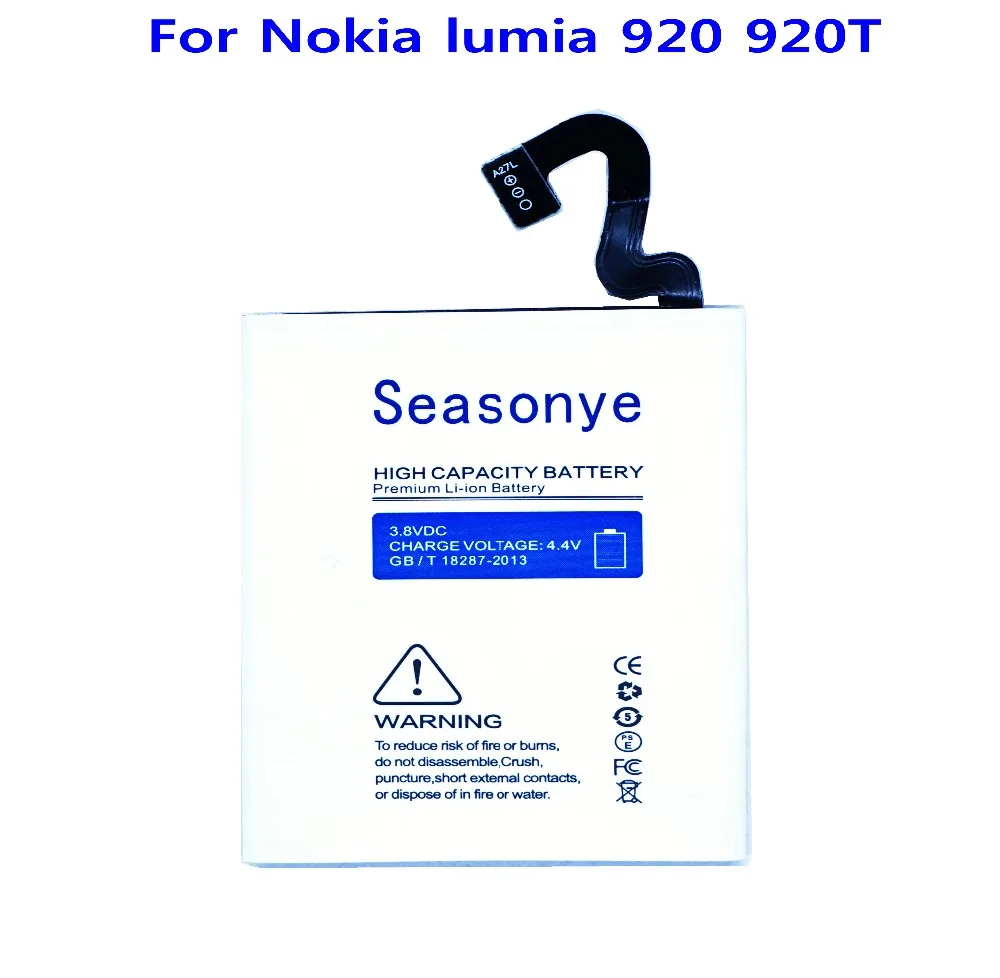 Seasonye 2000mAh BP 4GW / BP4GW батарея для телефона + отвертка Nokia lumia 920 920T Батарея
