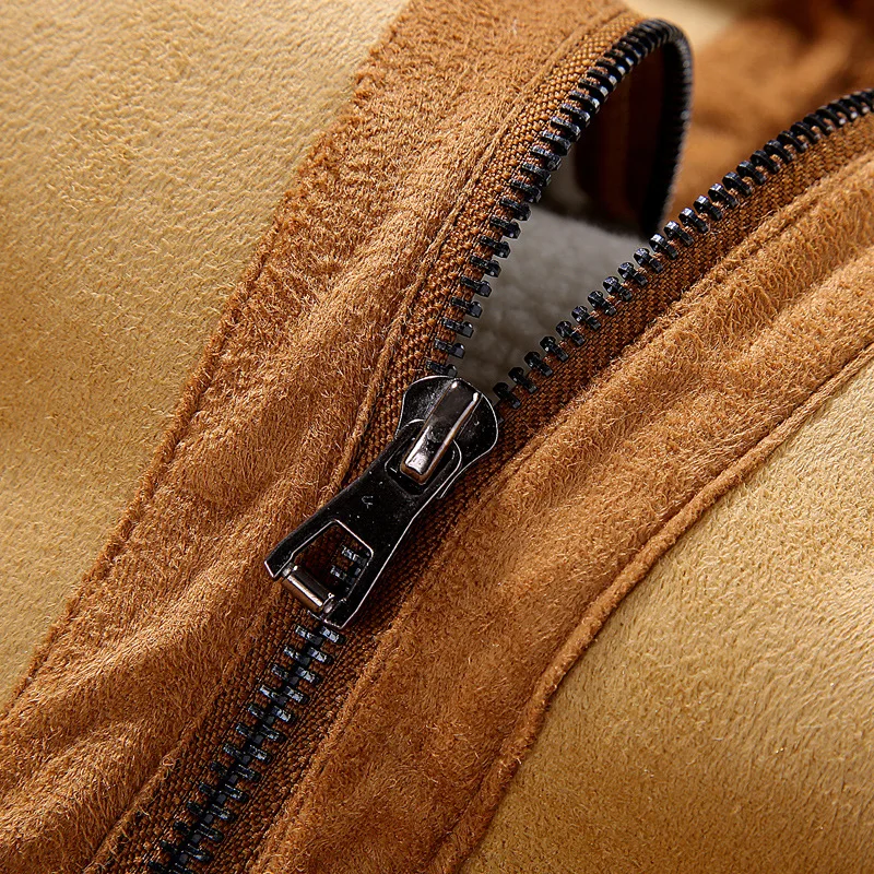 

2019 New arrival thickening faux fur coat men turn down collar warm winter jacket