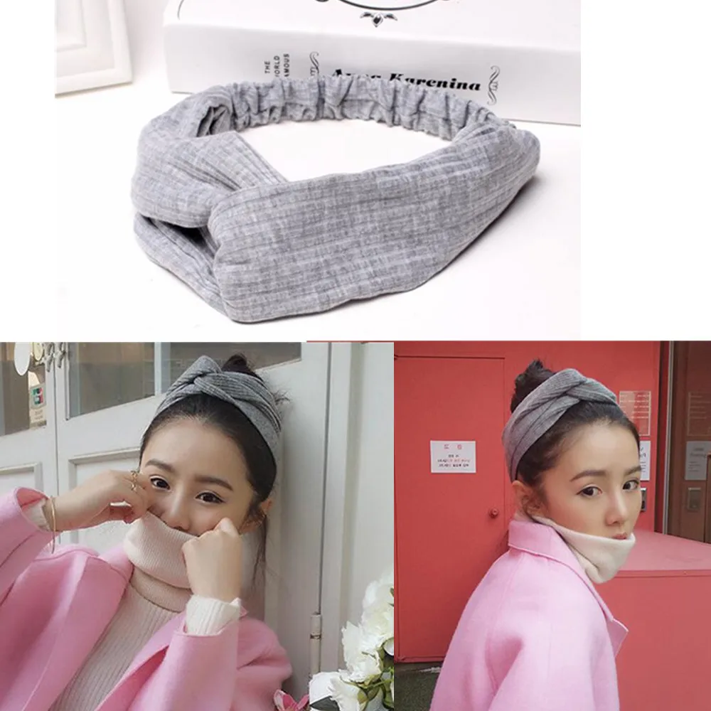 

Elastic Bandana Hairband for Women Hair Accessories Headband Solid Color Girls Headband Cotton Winter Headband Lady Accessories