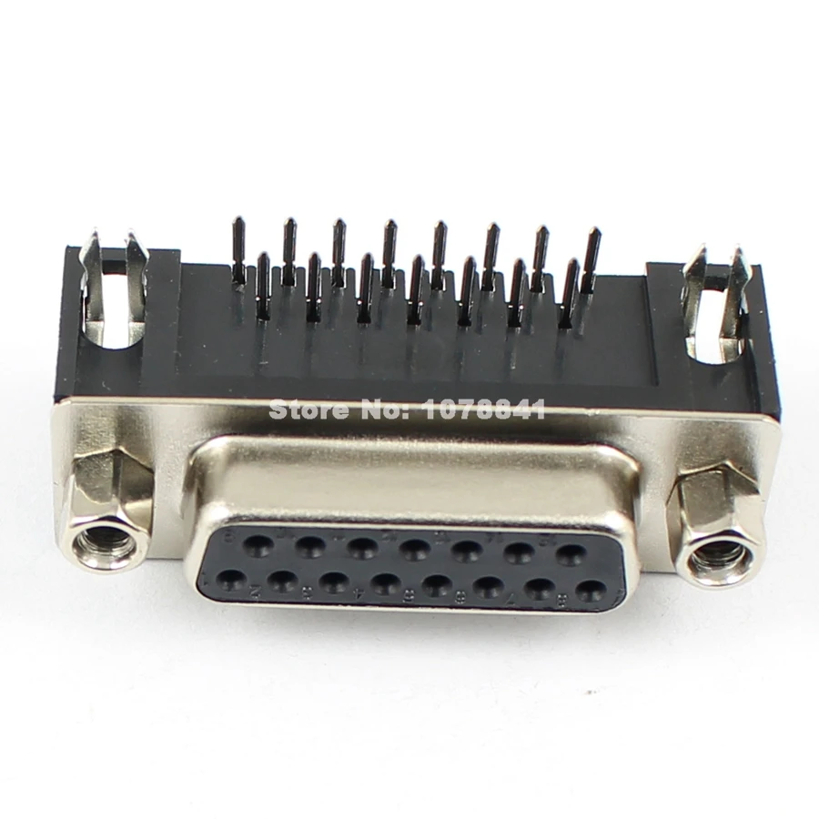 10 шт. D SUB под прямым углом 15 полый штифт разъем PCB 2 ряда DB15F|l connector|row pin |