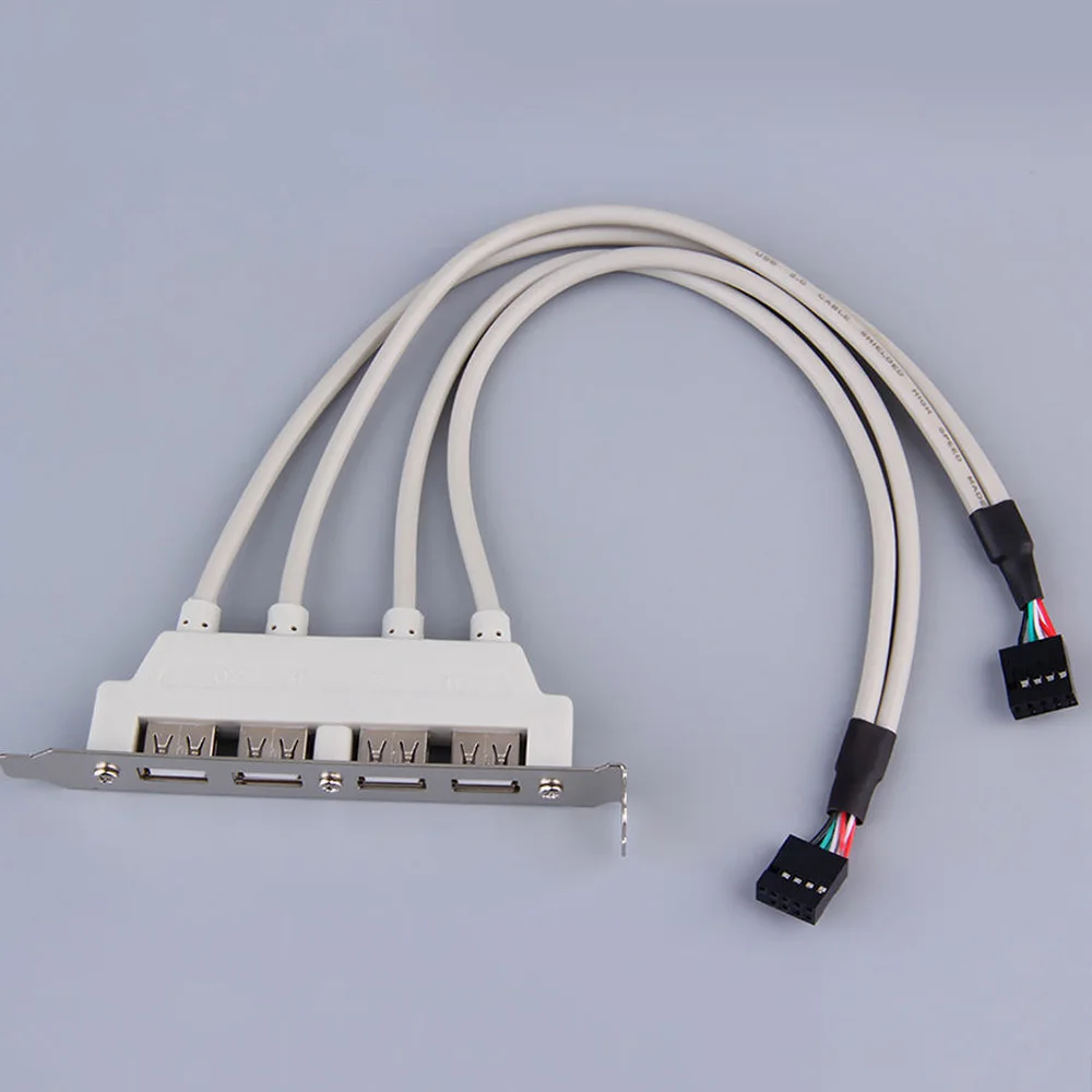 4 портовый концентратор USB2.0 с 9 контактным заголовком задняя панель