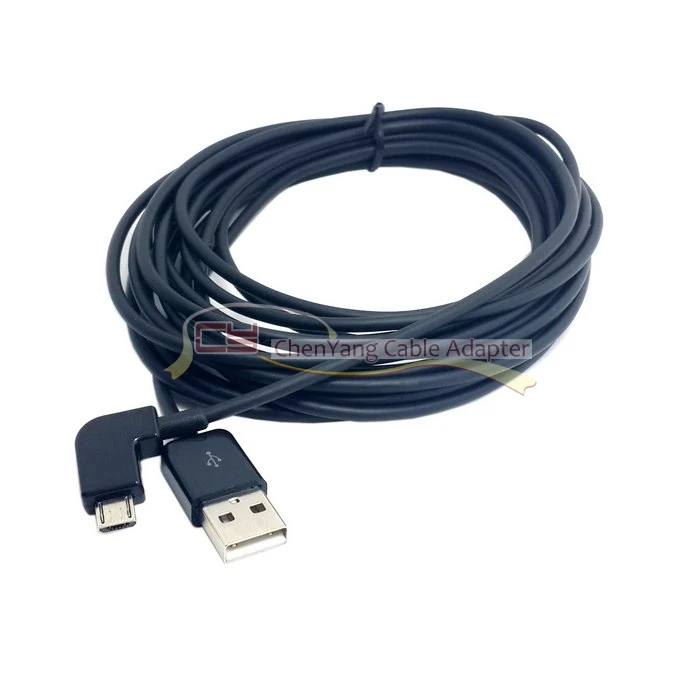 CY левый угловой 90 градусов Micro USB штекер к кабель для передачи данных телефона и