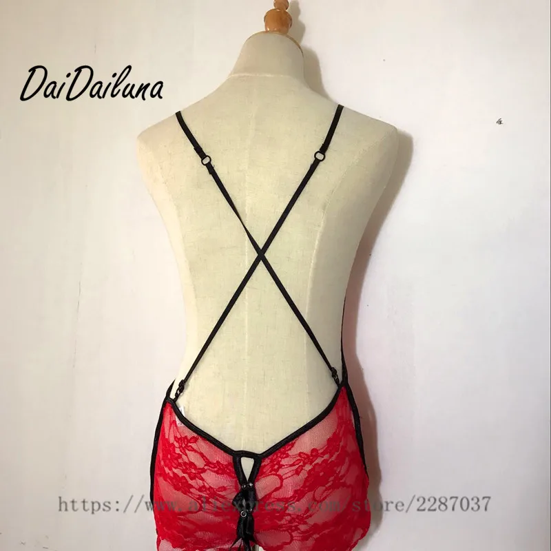2017 Новое поступление сексуальное женское белье костюм красный бант Открытая