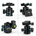 Andoer TB81X панорамная шаровая Головка с поворотом на 360 градусов для штатива, монопод с 3 адаптерами от 14 до 38 дюймов