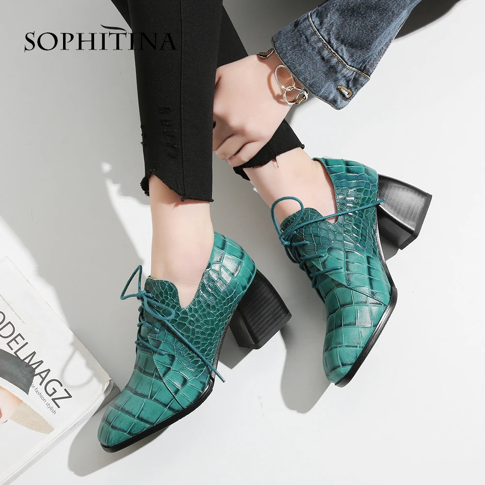 SOPHITINA/новые туфли лодочки с ремешком на щиколотке Женская модная весенняя