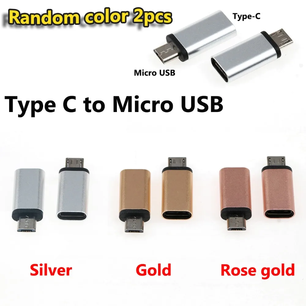 Переходник JCD с USB C на Micro 2 шт. переходник 3 0 для iphone X 8 7 6 5 Huawei p10 p9 OTG|Переходники и