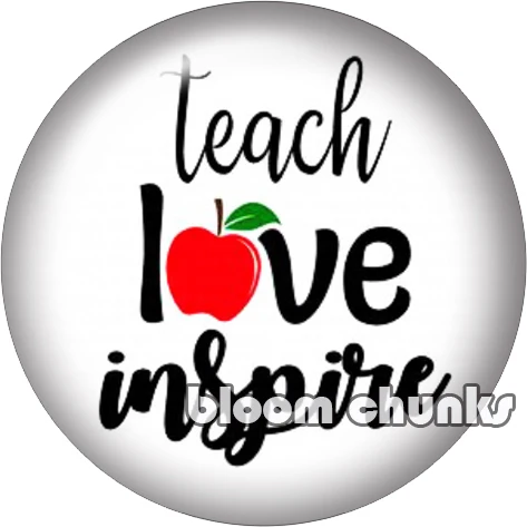 B2852 Live love teach apple teacher, круглый стеклянный кабошон для фото, демонстрация, плоская задняя часть, 12 мм/18 мм/20 мм/25 мм TL1272 - Цвет: B2852