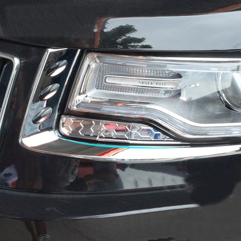 Хромированные Автомобильные фары из АБС пластика для Jeep Grand Cherokee Patriot 2011 2012 2013