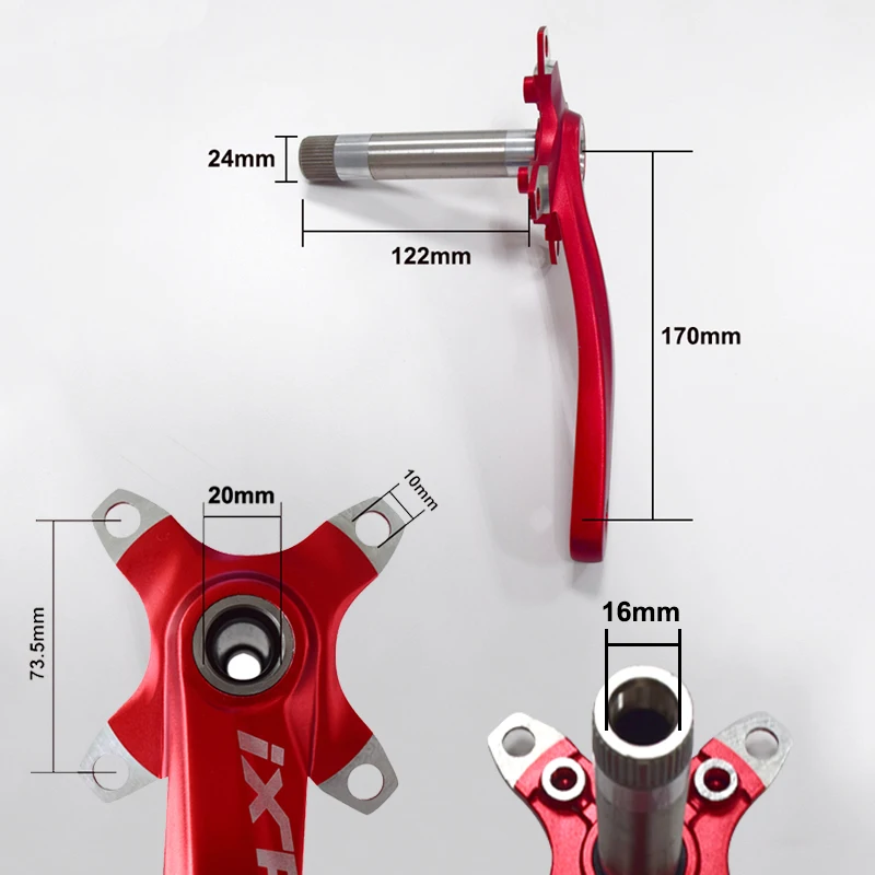 Детали для велосипеда BCD104mm CNC chainwheel Bike crank 170mm bike mtb/Шоссейный велосипед|Шатун и