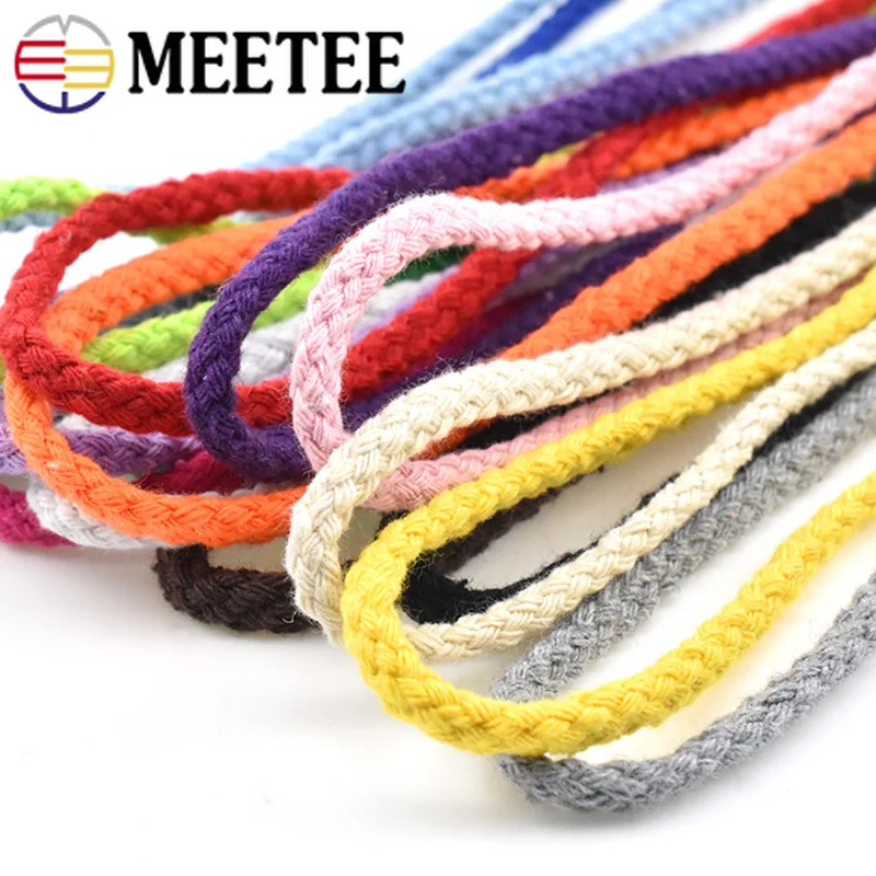 Экологичный 100% хлопковый шнур высокопрочная витая нить 80 метров 7 мм резьба