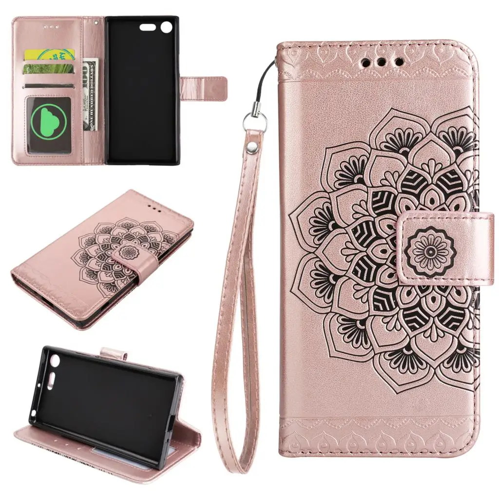 Флип чехол для Sony Xperia XZ Premium Dual SO 04J G8141 цветочный телефона кожаный XZPremium G8142 G8188|case for