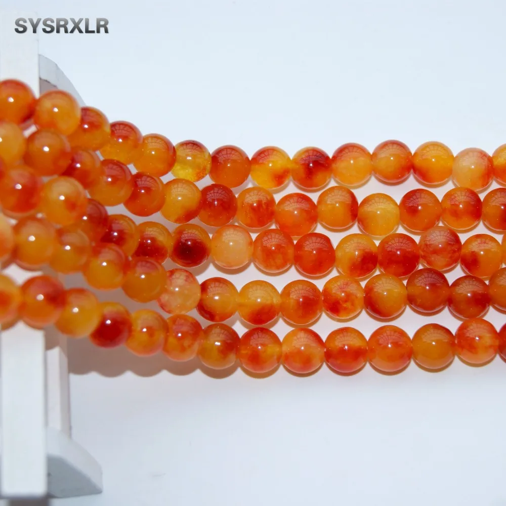 Оптовая Продажа Aaa Краситель желтый оранжевый узор натуральный белый камень