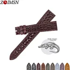 ZLIMSN Одежда высшего качества из натуральной крокодиловой роскошные круглые в полоску с узором крокодиловая кожа ремень Размеры могут быть выполнены по индивидуальному заказу 18 мм 19 мм 20 мм 21 мм 22 мм