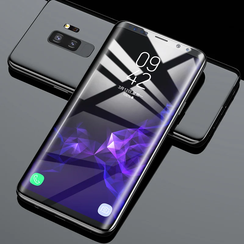 USAMS 0 33 мм экран для Samsung Galaxy S9 + ультра-тонкий 9H 3D стекло Plus изогнутый полный