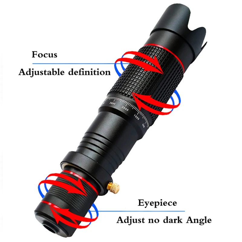Универсальный объектив камеры мобильного телефона 36 раз телеобъектив для