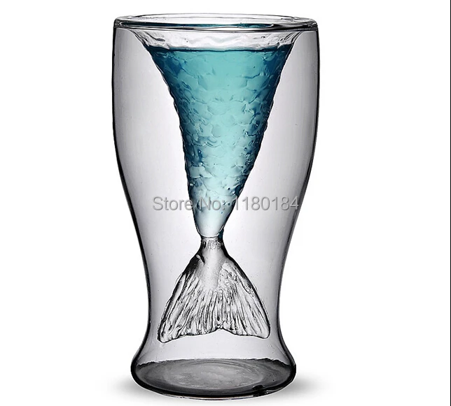 1 шт. керативная термостойкая стеклянная чайная чашка с маленькой русалочкой