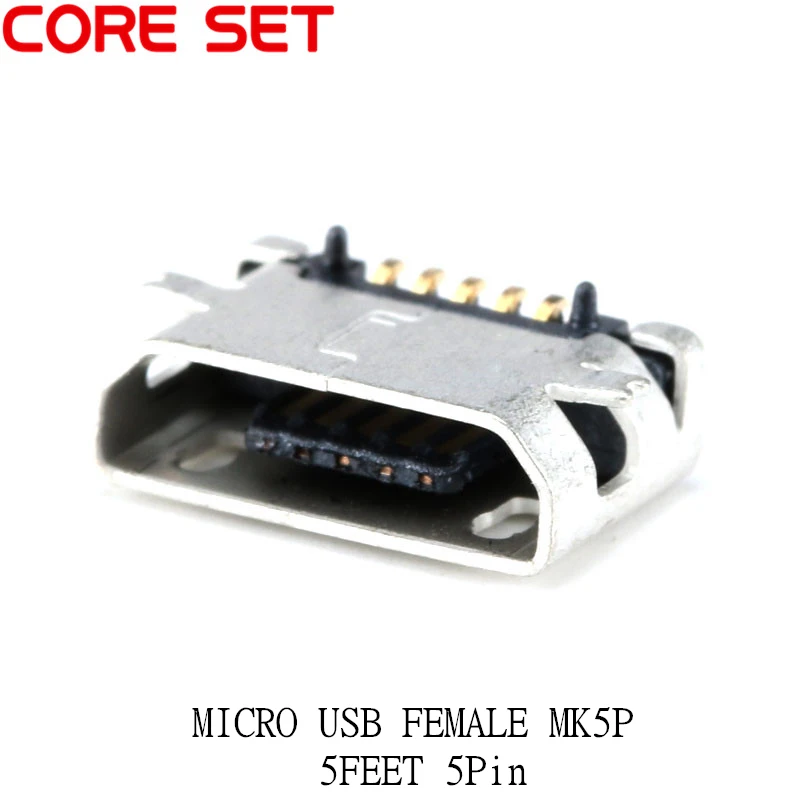 100 шт. микро USB разъем MK5P миниusb гнездовой 5 контактный SMD DIP разъем|connector smd|connector