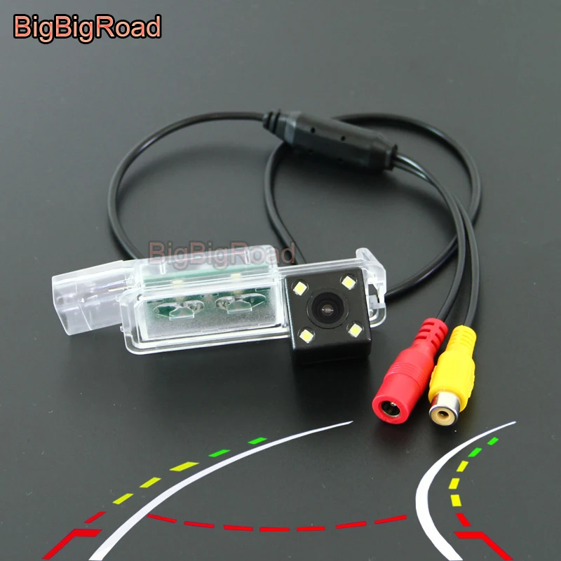 

BigBigRoad Car Intelligent Dynamic Tracks Rear View CCD Backup Camera For Porsche Carrera Turbo GT2 / 911 996 997 918 Boxster