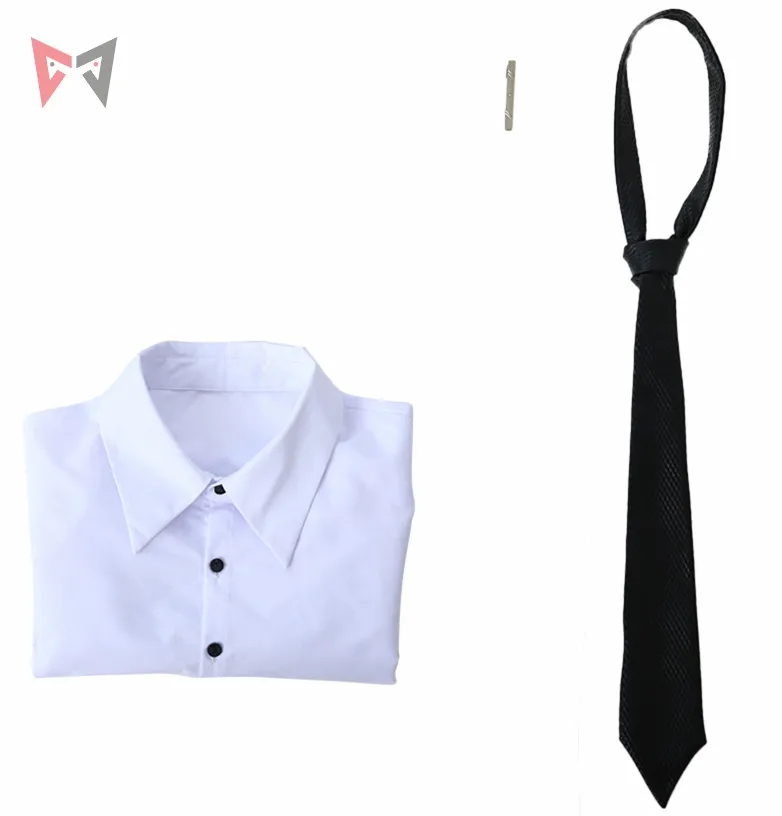 shirt and tie MMGG Детройт: стать человеком Косплей Костюм Коннор косплей костюм пальто рубашка и галстук набор - Цвет: shirt and tie