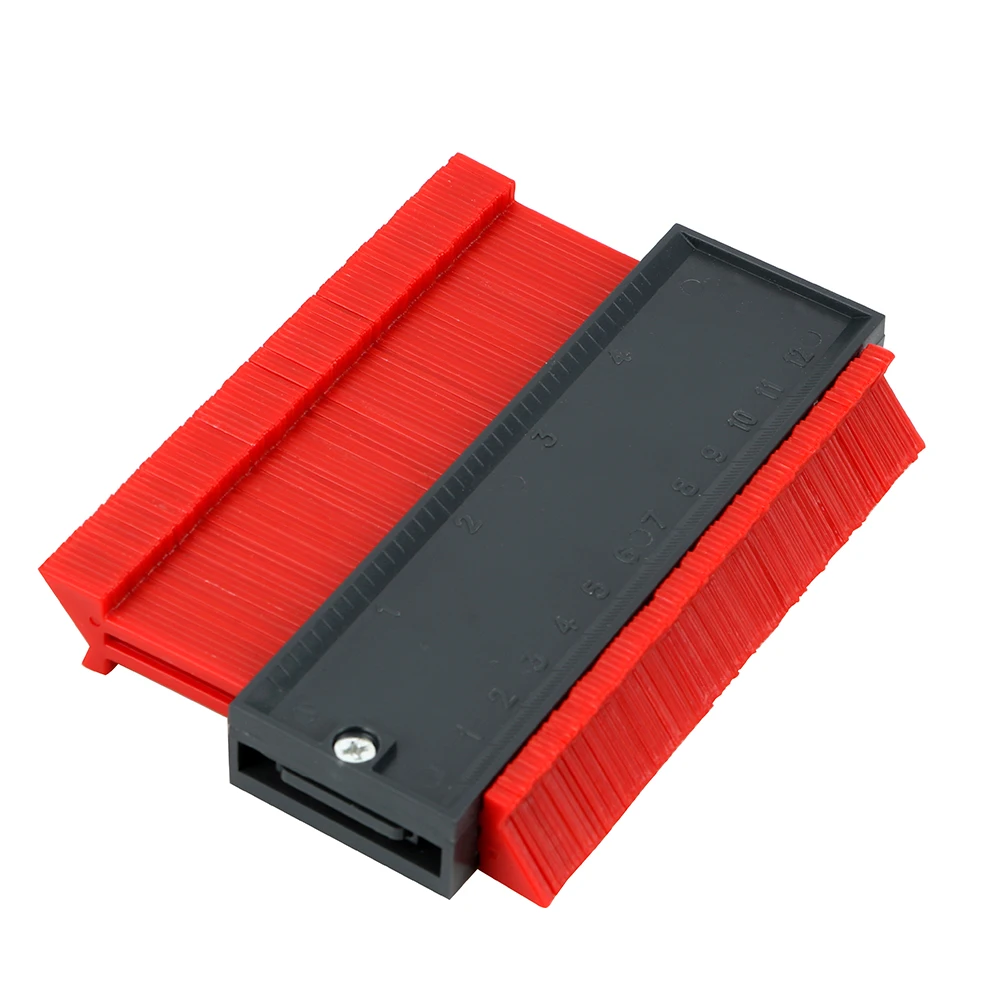Красный Standard Wood Marking Tool Shape Contour Gauge Copy Gauge Plastic Profile Tiling Laminate Tools Duplicator Profile - Цвет: Красный