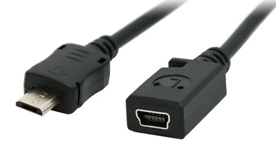 Mini-micro Мини-usb папа к микро-usb B Женский кабель для зарядки данных адаптер конвертер зарядное устройство кабель для передачи данных - Цвет: Mini-micro