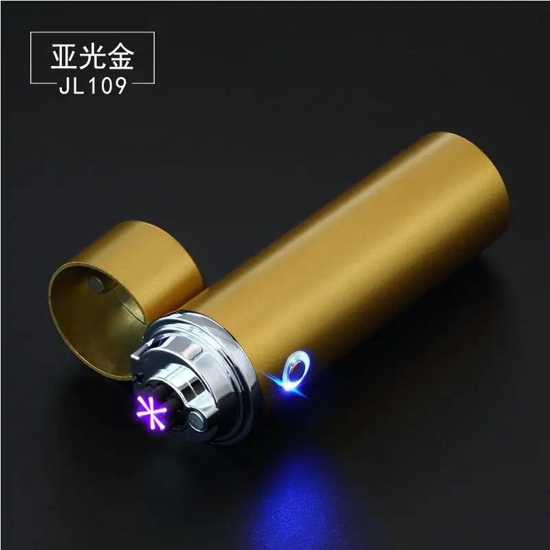 Высокое качество, цилиндрическая USB зарядка, дуговые зажигалки, 6 дуг, Электронная сигаретная Зажигалка высшего класса, сигаретная зажигалка, 10 цветов