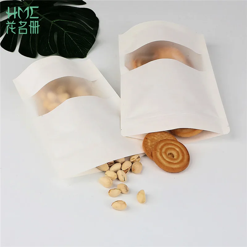 Оптовая продажа 10 шт. белых сумок для поделок Подарочный пакет конфет печенья