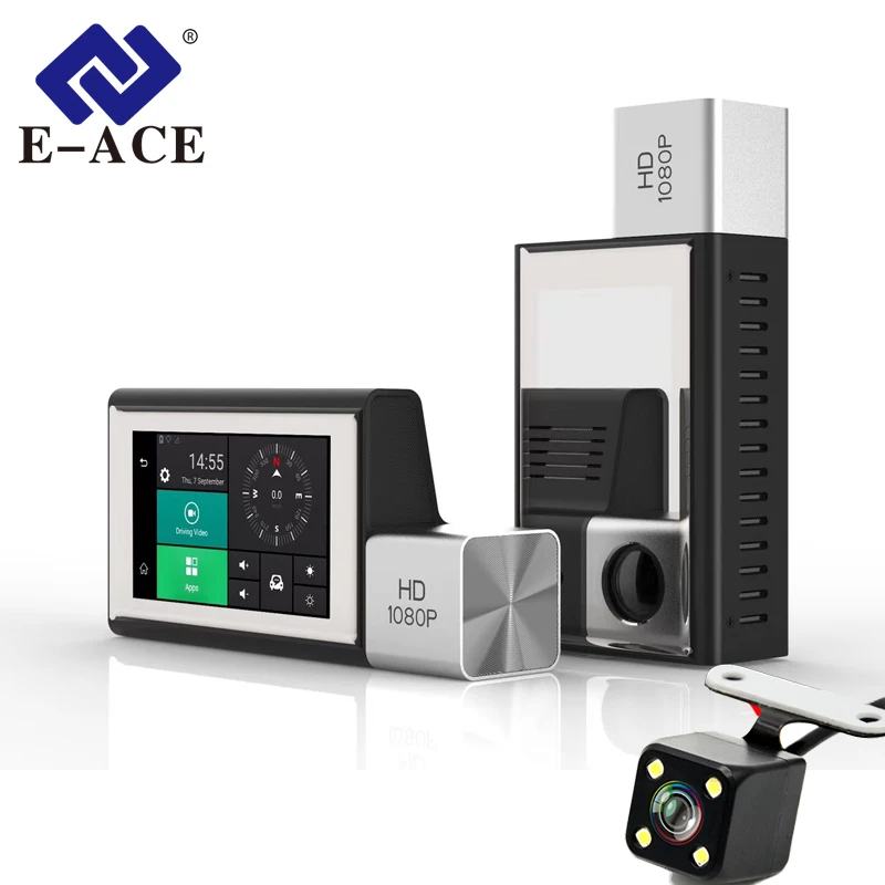 E-ACE F03 Автомобильный видеорегистратор 3 дюйма 3g Android Dash Camara с Wifi мини видеорекордер