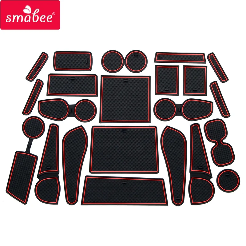 

Smabee Anti-Slip Gate Slot Cup Mat for Isuzu D-Max MU-X 2012 - 2019 SX LS EX LS-T Accessories Door Groove Non-Slip Pad Mats