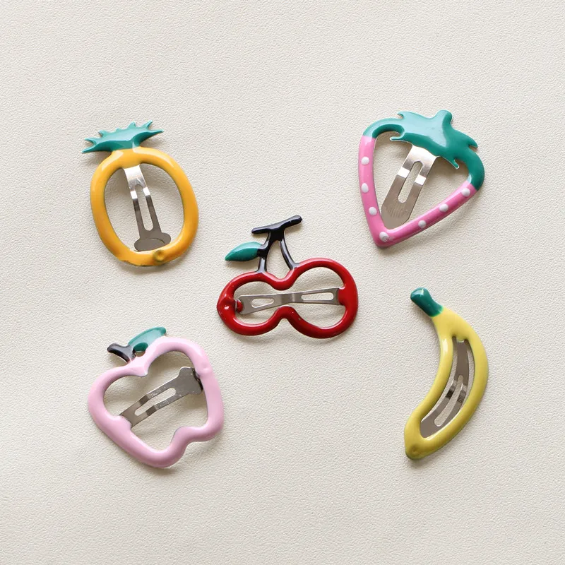 5 шт./лот Новый дизайн Детские милые красочные заколки для волос с фруктами