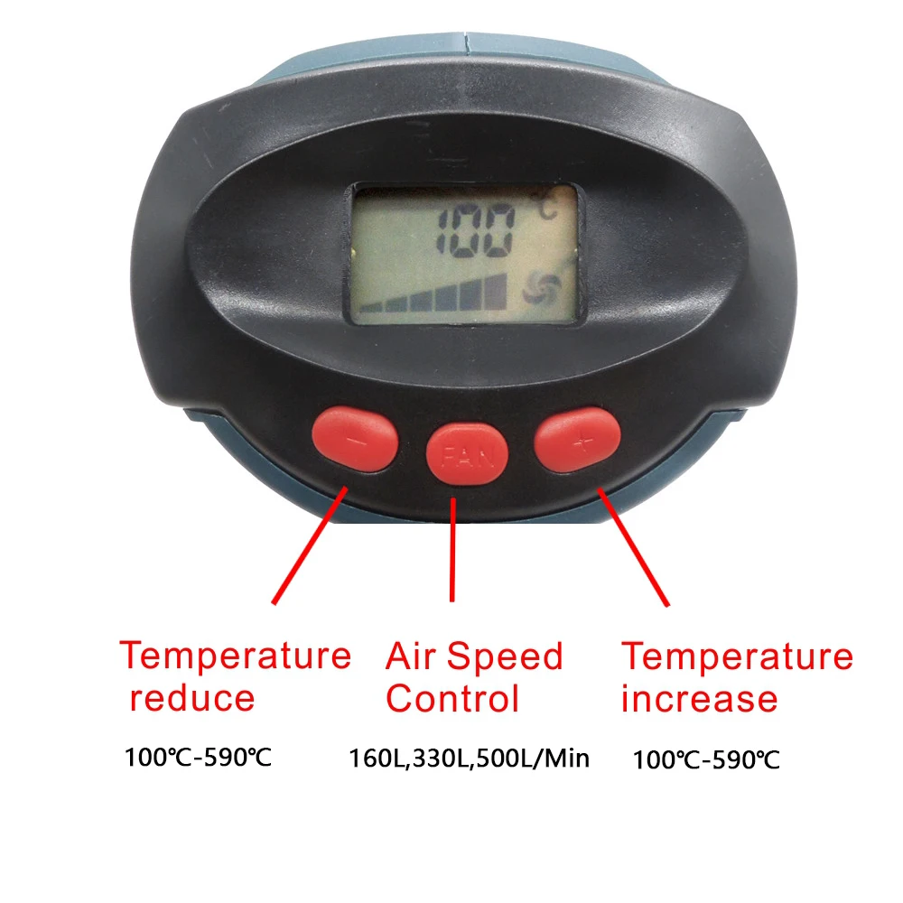 NEWACALOX Smart control 2000 Вт 220 В ЕС Plug Промышленный аппарат для сушки струёй горячего