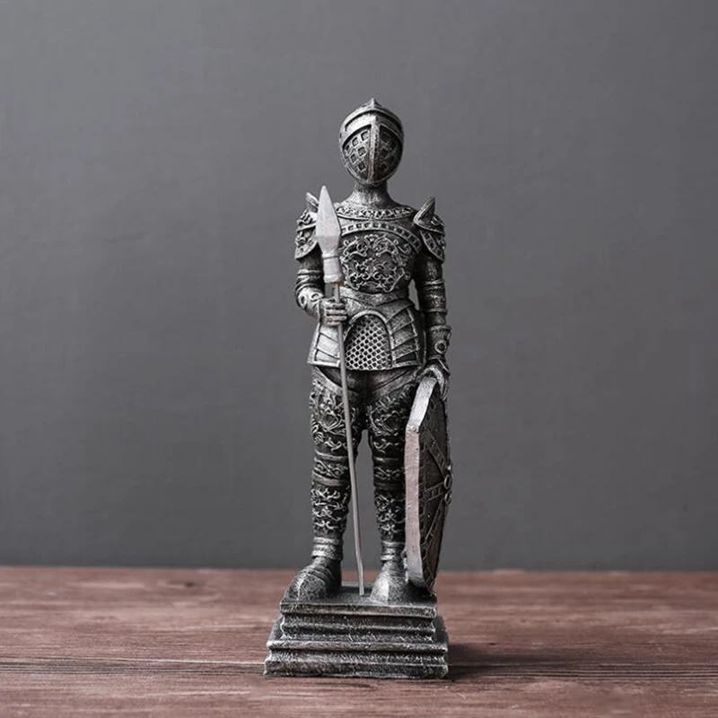 Европейский стиль ретро креативный римский солдат статуя гостиной воины
