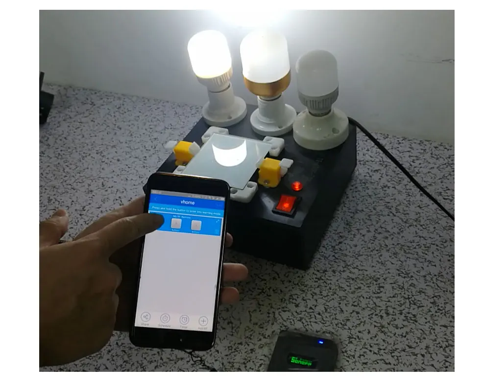 Vhome сенсорный RF433mhz переключатель, Sonoff RF Wifi мост смарт-панель, ЕС/Великобритания стандарт Wifi управление для Ewelink приложение комплект