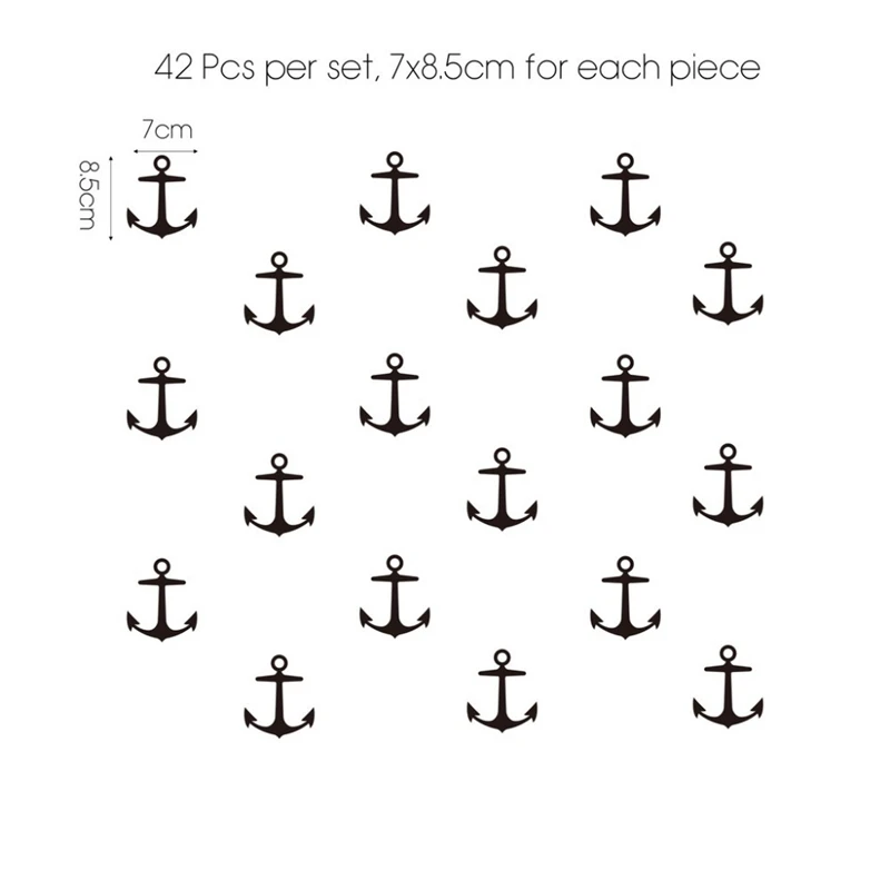 42 шт. наклейка на стену со съемным изображением якоря Виниловая для детской