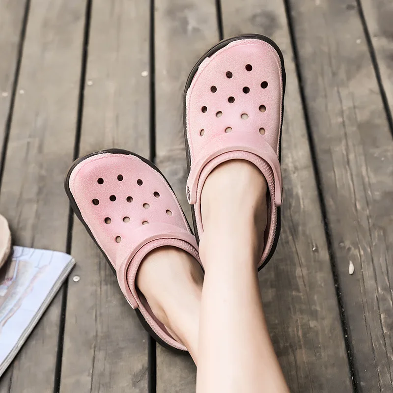 Classic Slip On Garden Clog Shoes Men Quick Drying Summer Beach Slipper Hollow Flip Flop Outdoor Sandals Women Mary Jane shoes | Спорт и