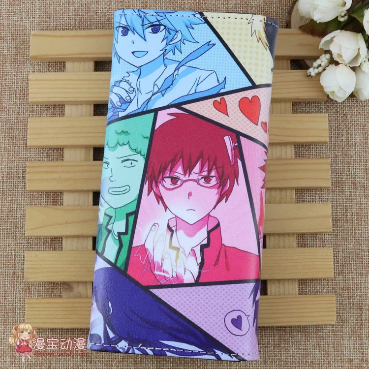 Кошелек для косплея аниме Saiki Kusuo no sai-nan длинный модный кошелек студентов и мужчин