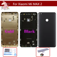 10pcs original for xiaomi mi max 2 max2 battery cover back rear battery housing door back cover case side buttons replacement